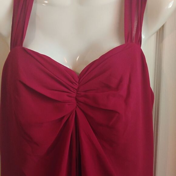 Poly Usa Red Sweetheart Sleeveless Maxi Sundress - Picture 17 of 17